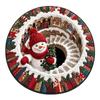 Stain Resistant Christmas Round Carpet Crystal Velvet Festive Area Mat  Family Gathering