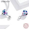 Real 925 Sterling Silver Violet And Bird Charm Pendant Fit Brand Bracelet Animal Beads Delicate Jewelry For Women