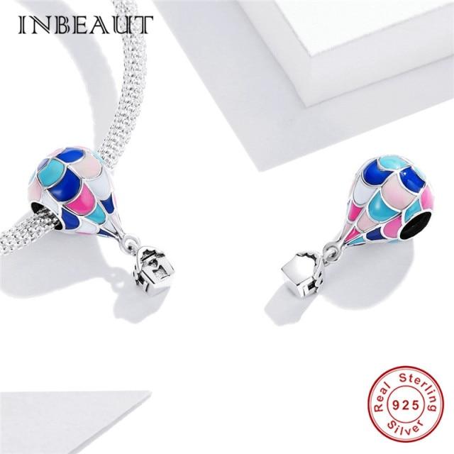 Real 925 Sterling Silver Violet And Bird Charm Pendant Fit Brand Bracelet Animal Beads Delicate Jewelry For Women