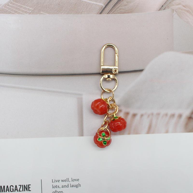 Cherry & Strawberry Keychain Pendant - Women's Minimalist Cute Bag Charm
