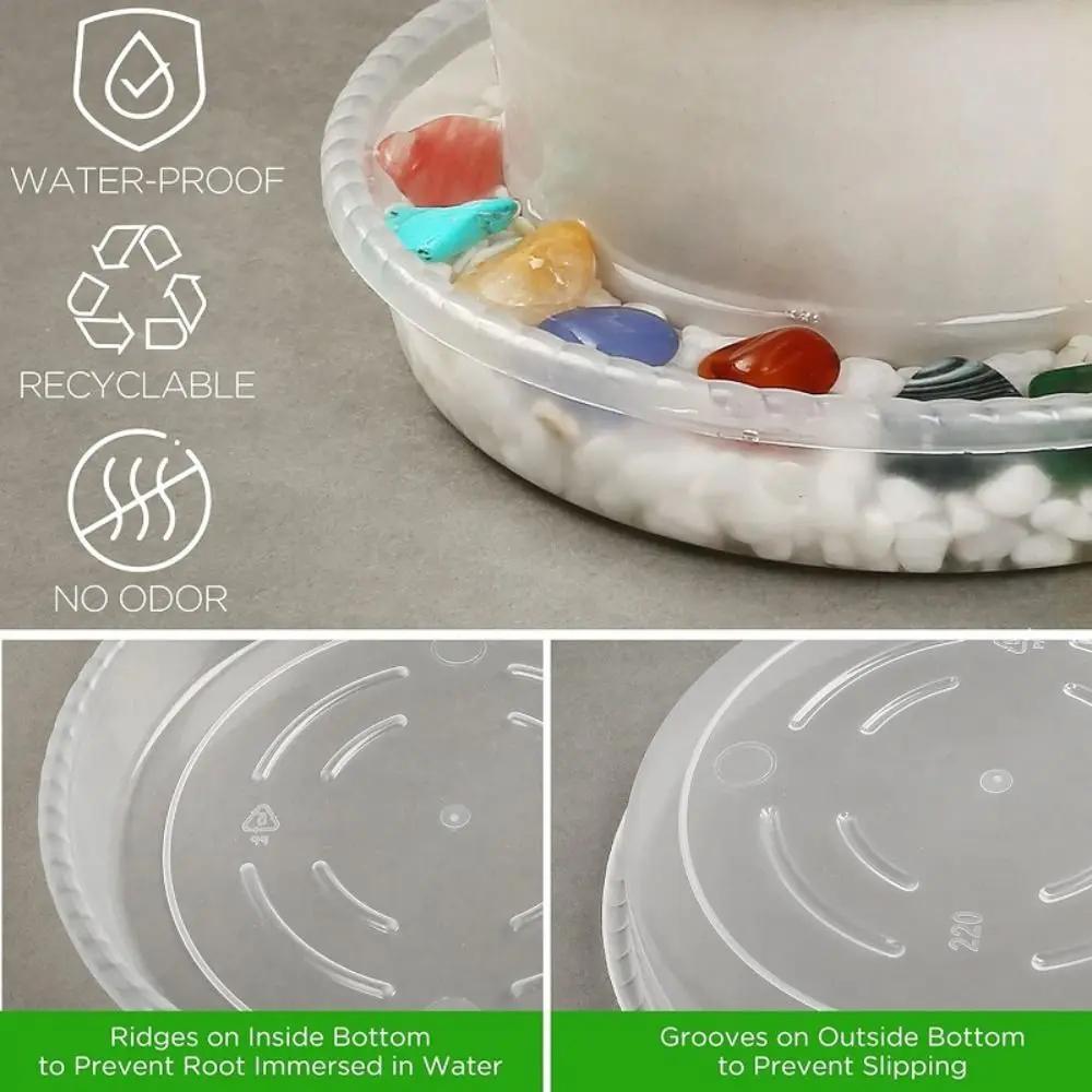 High Quality Plastic Plant Pot Tray Clear Durable Drip Trays Sturdy Flower Pot Indoor And Out Door Plant