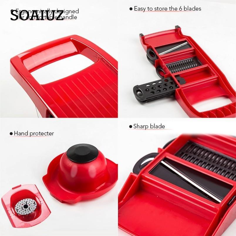 Gemüseschneider mit Stahlklinge, Mandolinenschneider, Kartoffelschäler, Karotten-Käsereibe, Gemüseschneider, Küchenhelfer