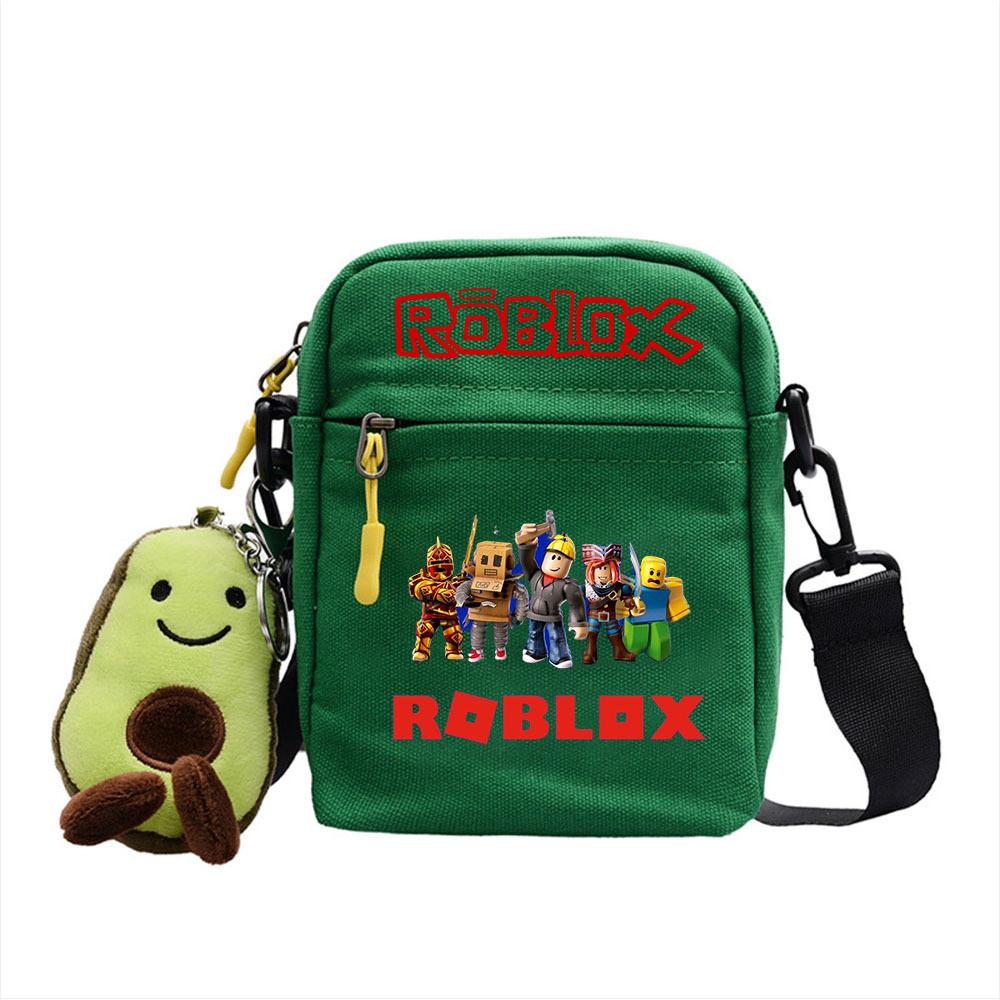 Plátěná taška přes rameno Roblox s potiskem herní postavičky pro běžné cestování a do školy
