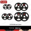 PLAOC81 Olympic Rubber Coated Three-Hole Grip Barbell Weight Plates
