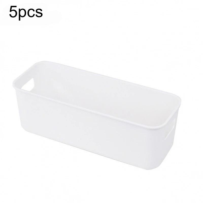 5pcs Multifunctional Plastic Storage Box Makeup Organization Tools Perfume Organizer Household Cosmetics Rectangular Basket
