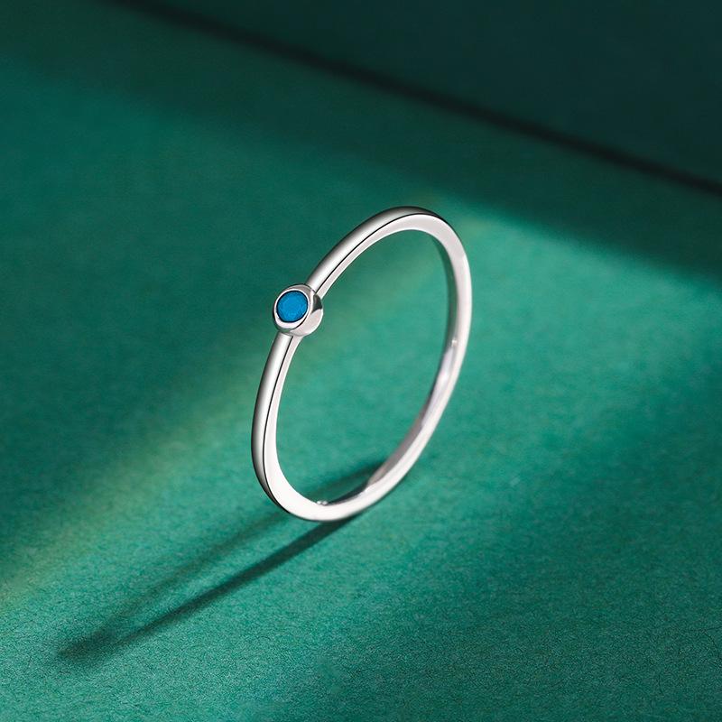 12 Constellations S925 Sterling Silver Zircon Ring for Women - Diamond-Set Japanese Light Luxury