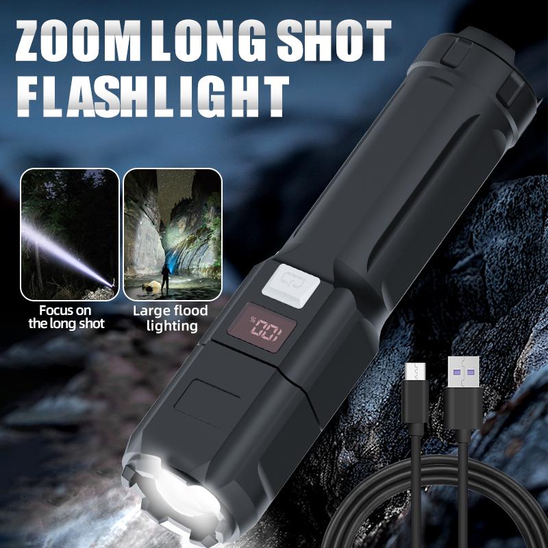 LED Digital Display Variable Light Flashlight Three Kinds of Variable Light Suitable for a Variety of Environments.