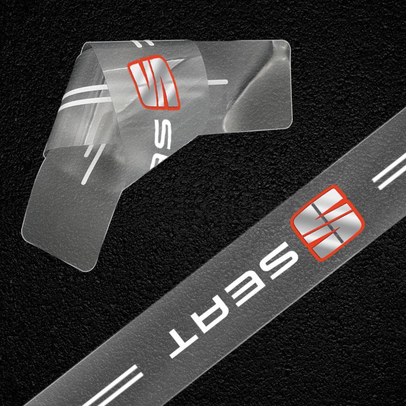 1Pcs Transparent Car Trunk Badge Protective Sticker Car Accessories For SEAT Leon Altea Ibiza Toledo Cordoba Alhambra Arona Ateca Exeo