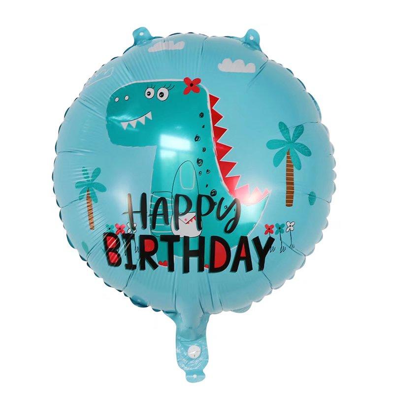 50Pcs/lot 18inch English Happy Birthday Aluminum Foil Balloon Round Helium Balloon Kids Birthday party decoration Air Golobs