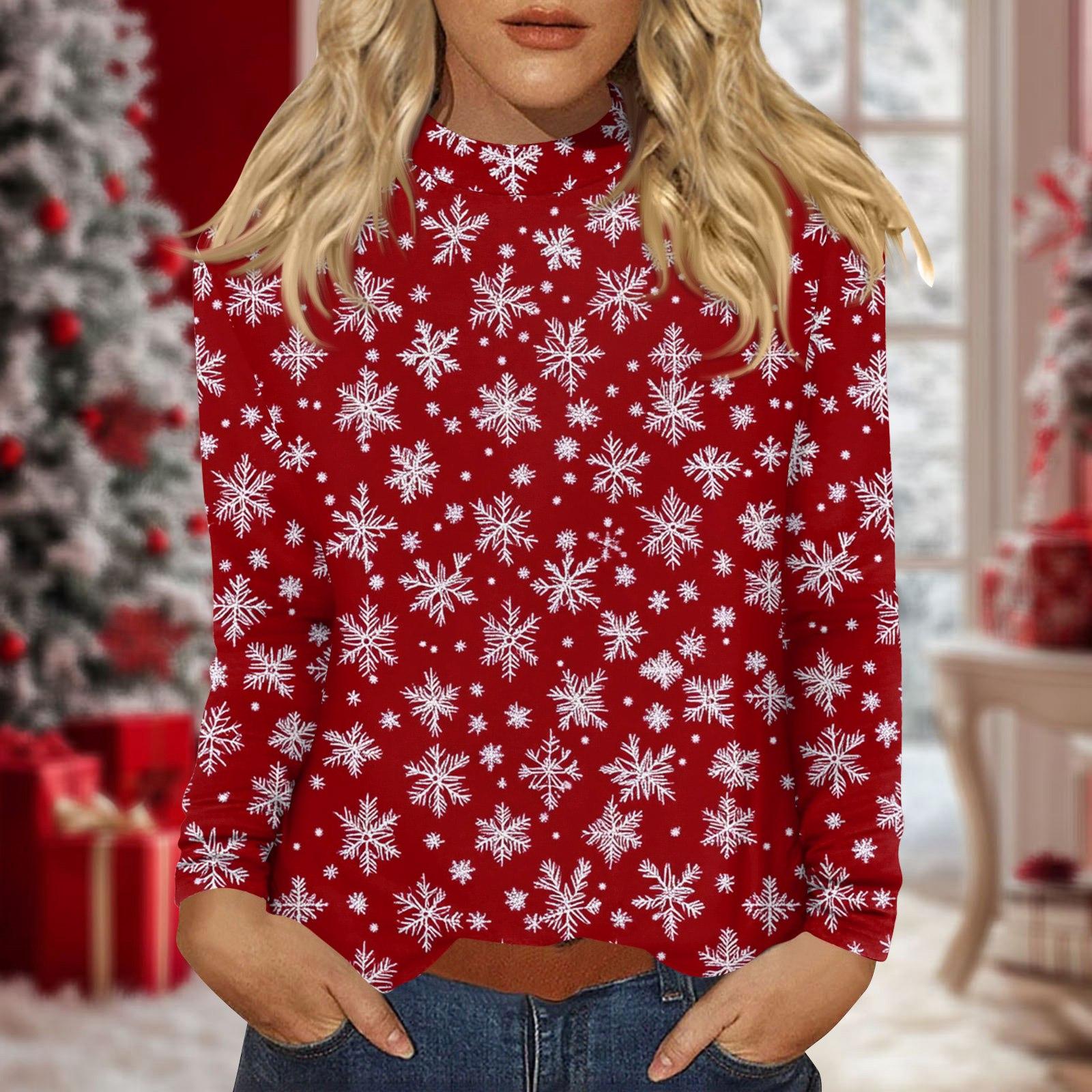 

Women s Daily Casual Long Sleeve Mid Collar Top XL кавун червоний колір