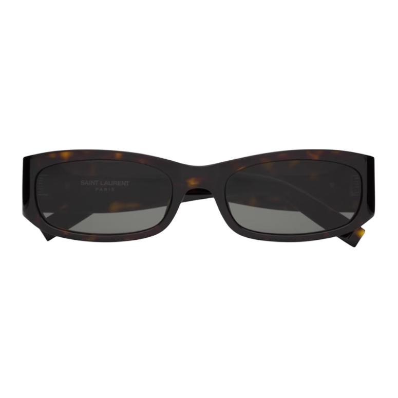 Saint Laurent Logo Design Oval Sunglasses Unisex Sunglasses Tortoise 843066Y99562338