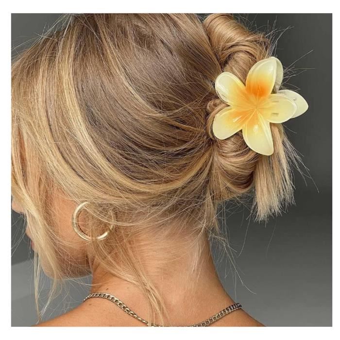 Hair Clip - Flower - Non-slip - 4 Pieces - For Thick Hair