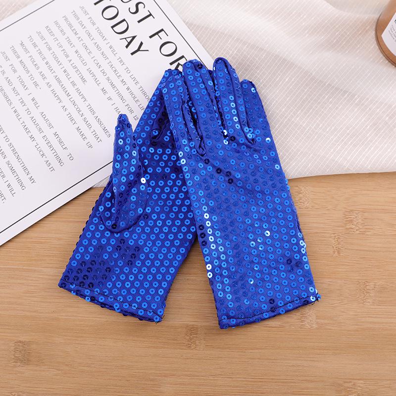 Glitter Sequin Performance Gloves for Men and Women - Adult Dance Stage Gloves