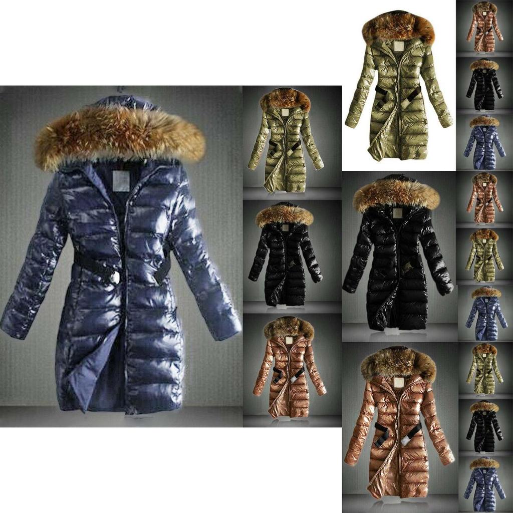 Long Ladies Womens Warm Jacket Hooded Puffer Coat Winter Casual Faux Fur