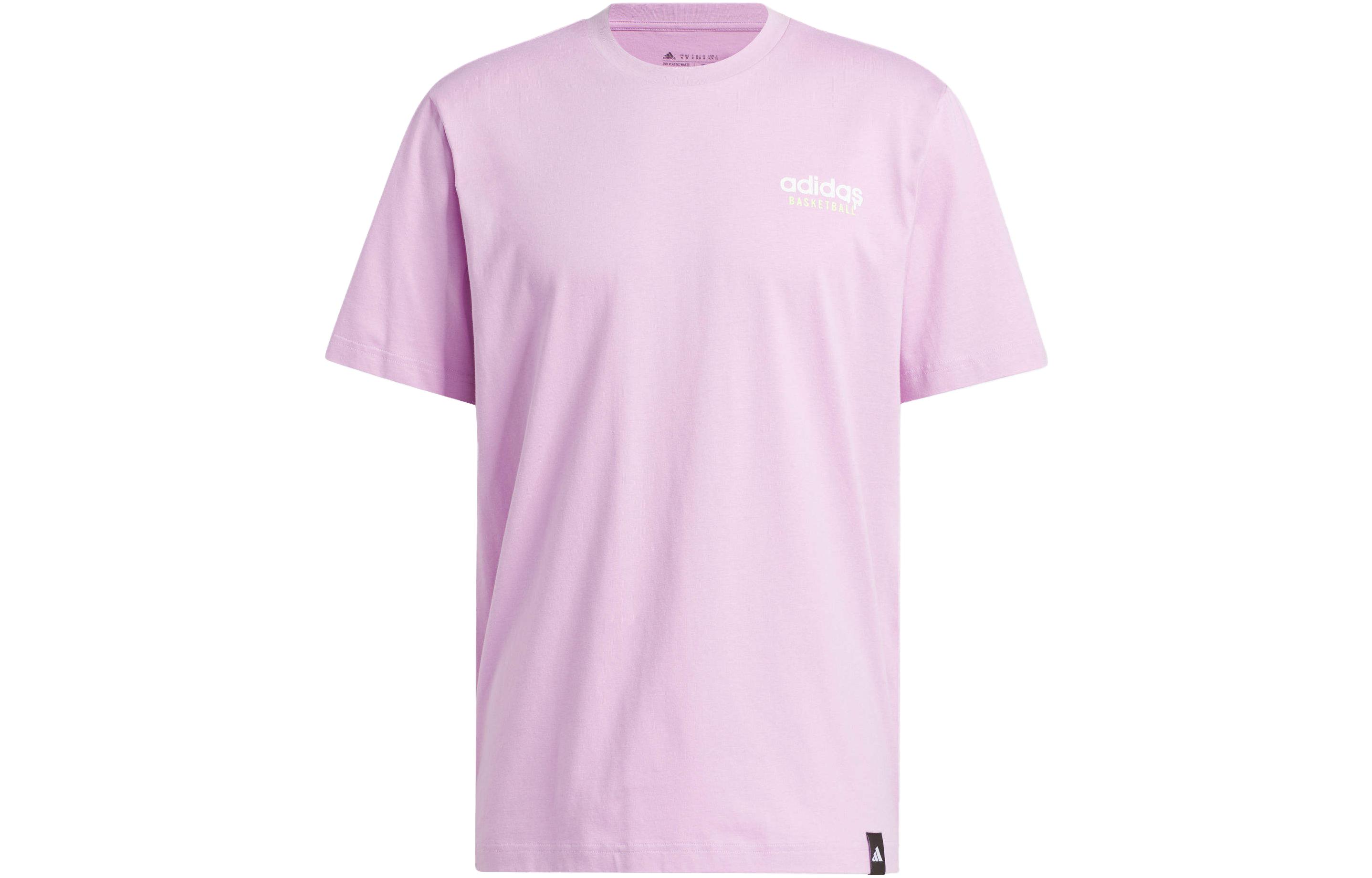 Adidas T Shirts Men s Pink Crew Neck Moderate Straight Fit IN7440 XXL