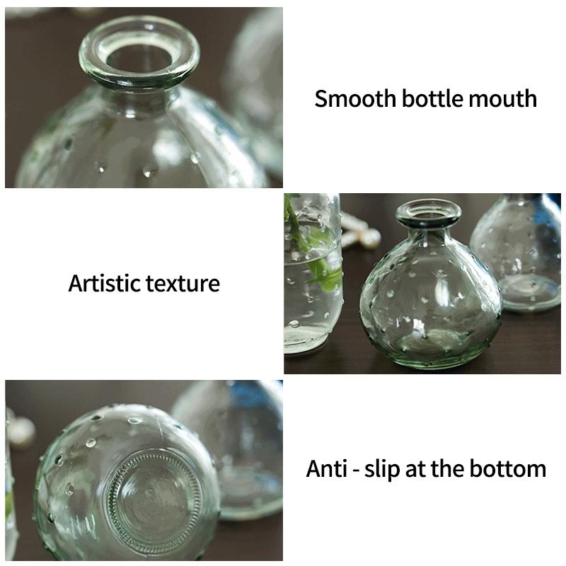 Mini Glass Flower Vases Clear Vases Hydroponic Flower Bottles Desk Accessories Wedding Vases Ornament Home Decor