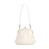 Vivienne Westwood West Queen Relief Logo Leather Underarm Crossbody Shoulder Bag Women bags Cream 4101005MWL002WA408