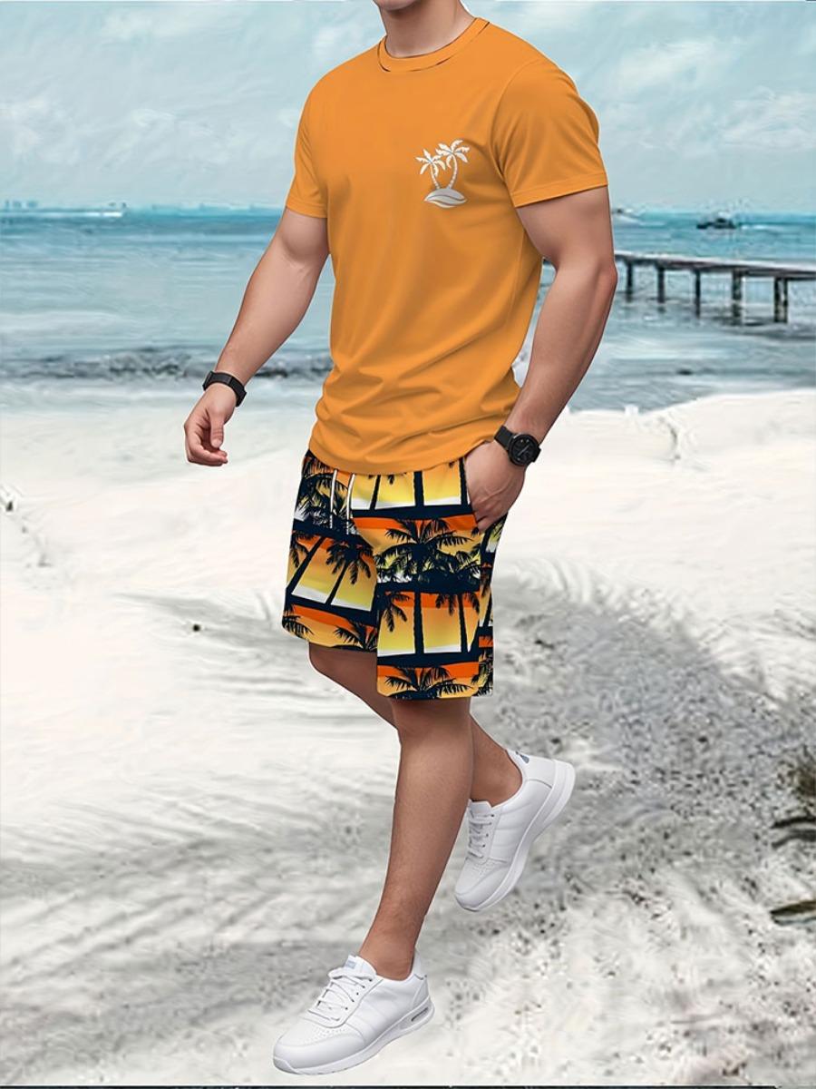 

Outdoor Street Fashion Beach Shorts 3D Printed Men s T-shirt And Shorts Set Summer Casual Men s Short-sleeved Top 6XL