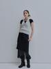 Iteoneollain X-Ray Satin Skirt _Black
