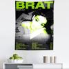 Brat Cover Singer CCharli Iconic Album Backdrop Decoration Baby Shower Boy Girl Birthday Banner Party Background Decoration