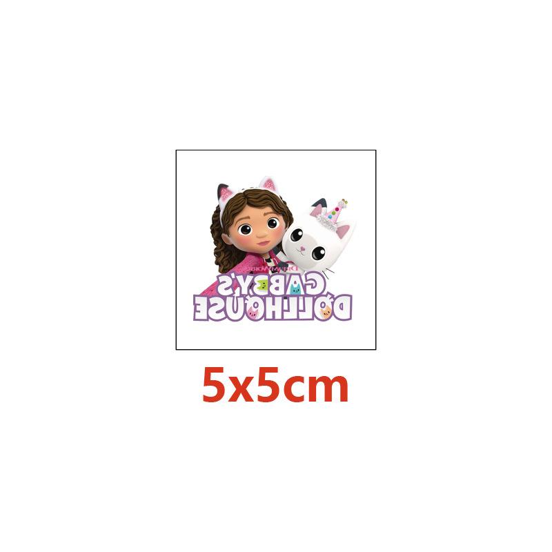 Cartoon 20PCS Cute Gabby Dollhouse Cats Tattoo Stickers Kawaii Anime Children Waterproof Tattoos Sticker Pack Kids Girl Gift Toy
