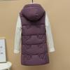 Velká velikost Nová oboustranná vesta Dámská zimní vesta střední délky Korejský styl Podzimní a zimní péřová bavlněná vesta Zesílená bunda