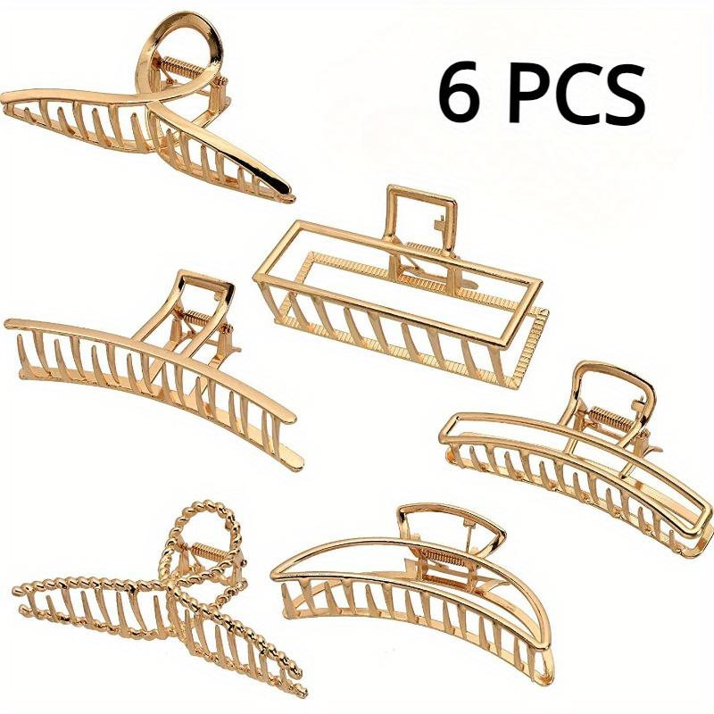 

Набор металлических зажимов из 6 предметов, фиксированный зажим для волос на базе из 6 предметов, зажим для волос в виде акулы, аксессуары для волос 6 pcs