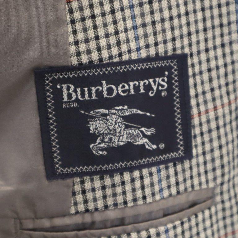 Burberrys Sanyo Shokai Made in Japan Check Pattern Linen Blend Wool tailored jacket Men's Used