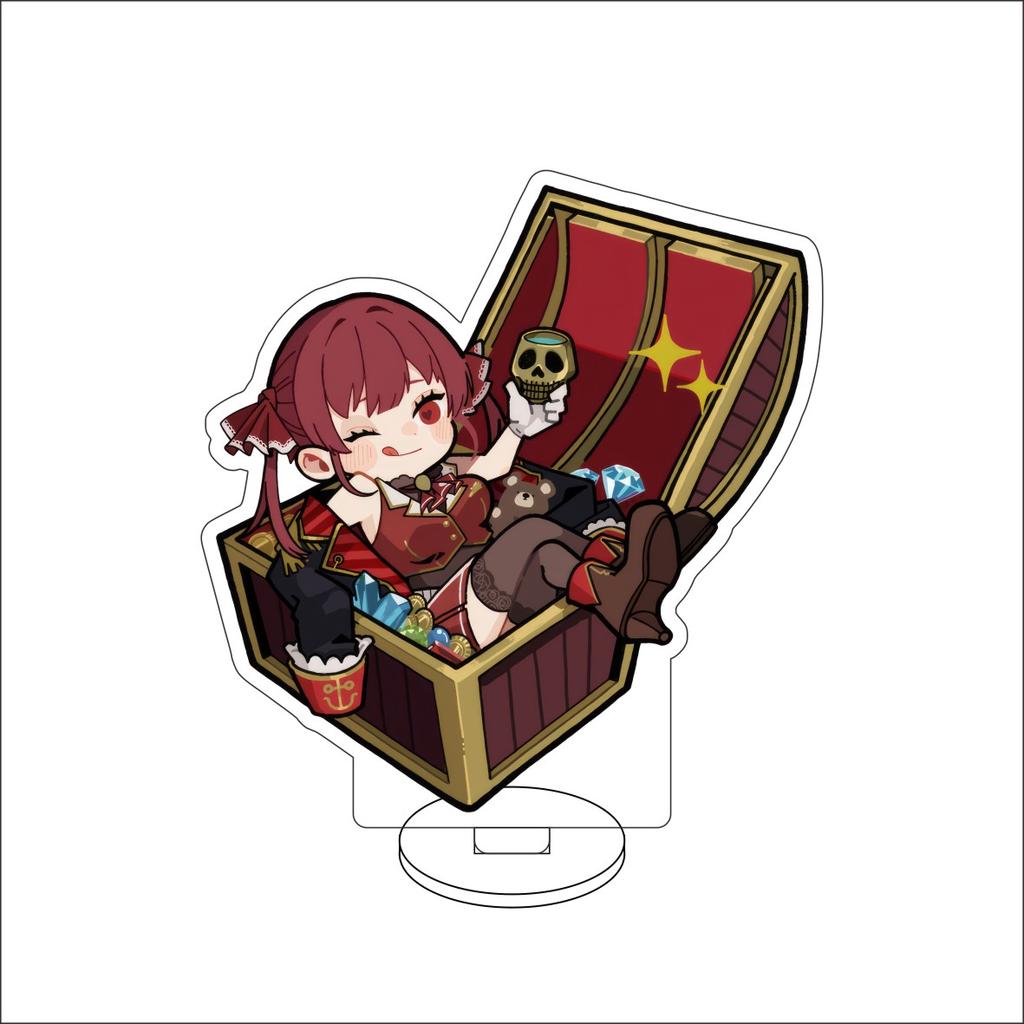 10CM Anime hololive Figure Stand Model Robocosan/Usada Pekora/Shirakami Fubuki Cute Desk Decor Standing Sign Gifts