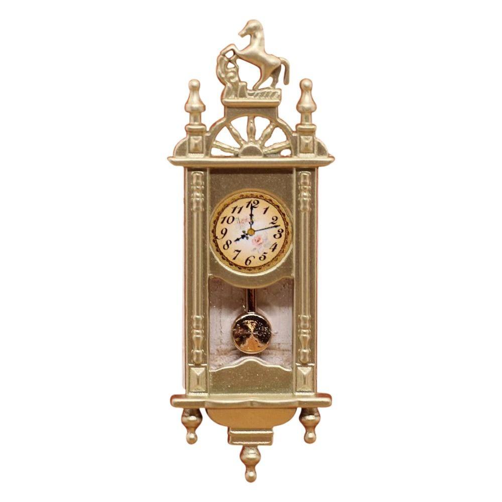 Pretend Play Miniaturas 1:12 Dollhouse Miniature Wall Clock Furniture Toy Play Doll House
