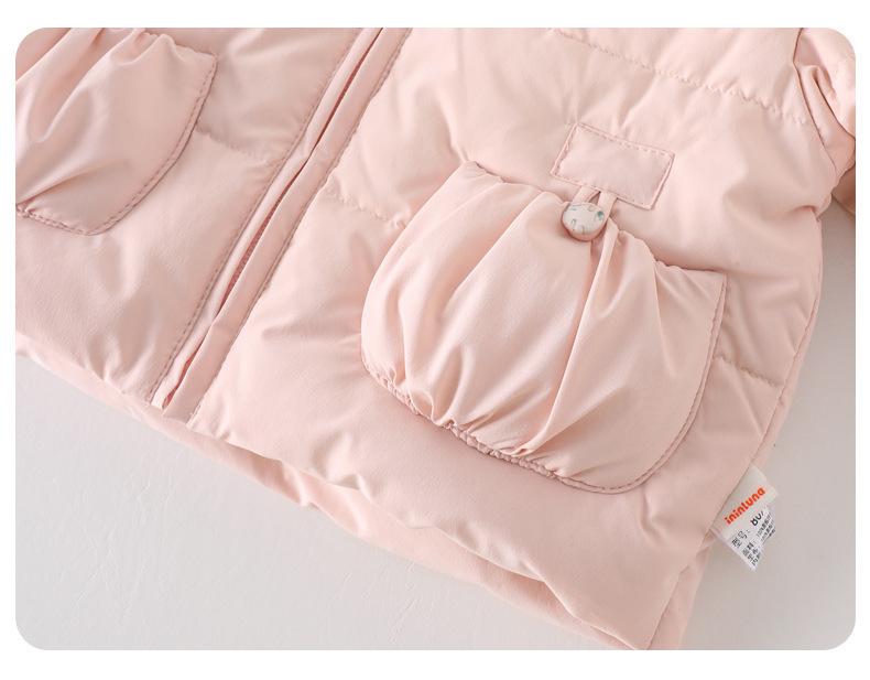 Toddler Girls' Fleece-Lined Winter Down Jacket 2025 - Thick, Warm White Duck Down Coat