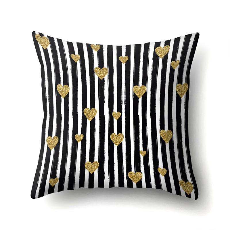 Polyester Pillow Case Automobile Decoration Home Printed Pillow Case Waist Cushion Cover Car Cushion Head Cushion Cover