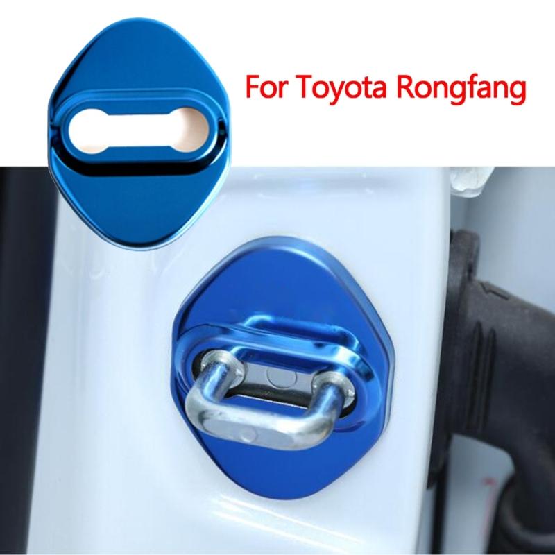 Car Door Locks Protective Cover Stainless Steel Door Lock Protective Cover Door Lock Case- Stickers Auto Interior Parts