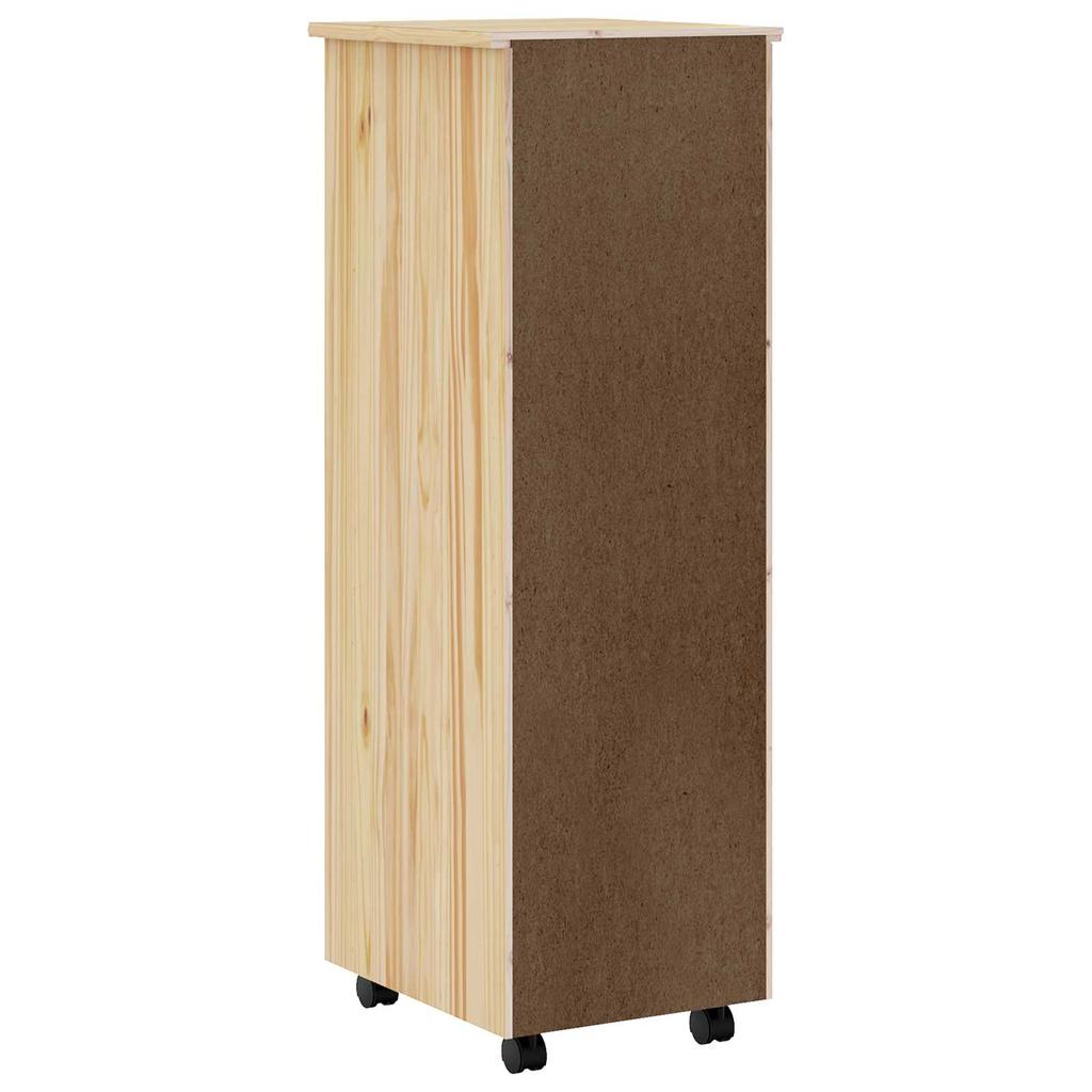 MOSS Mobile Storage Cart with Drawers Clear Lacquer Finish 34 x 39 x 103 cm