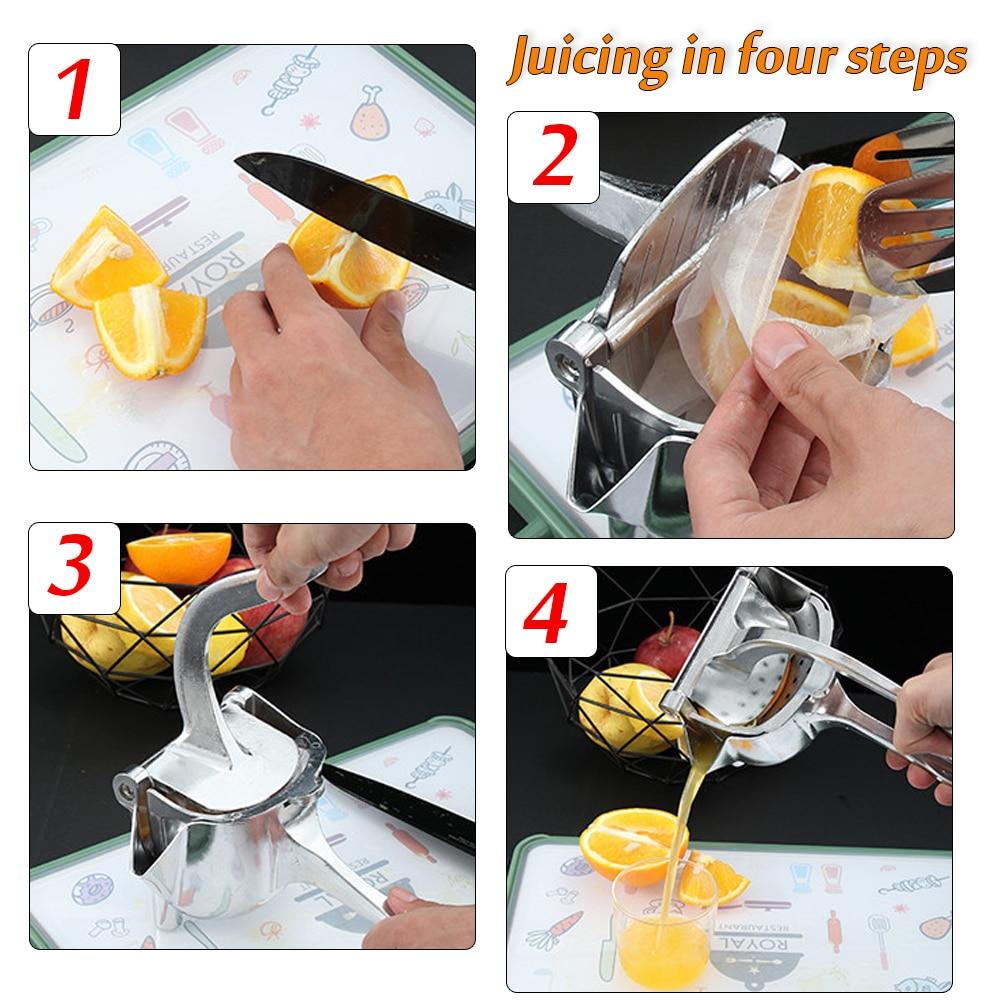 Household Aluminum Alloy Manual Juicer Fruit Manual Juicer Lemon Orange Juicer Mini Kitchen Filter Juicer Squeezing Tools