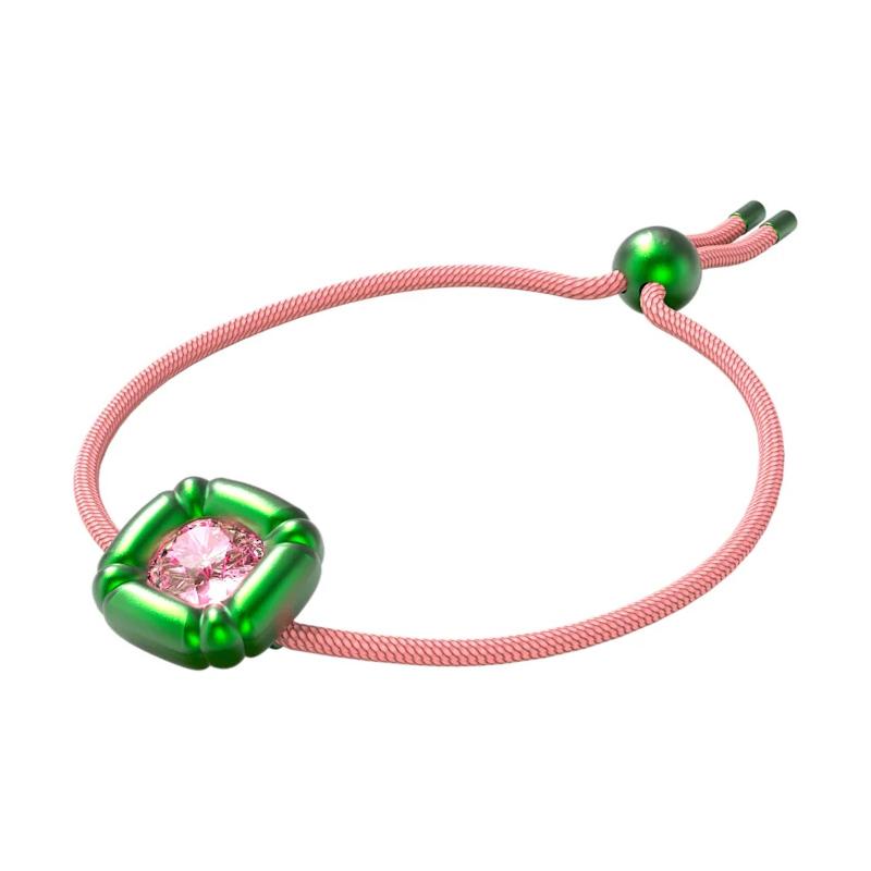 Swarovski Dulcis Cushion Cut Crystal Bracelet Women s Green 5613643
