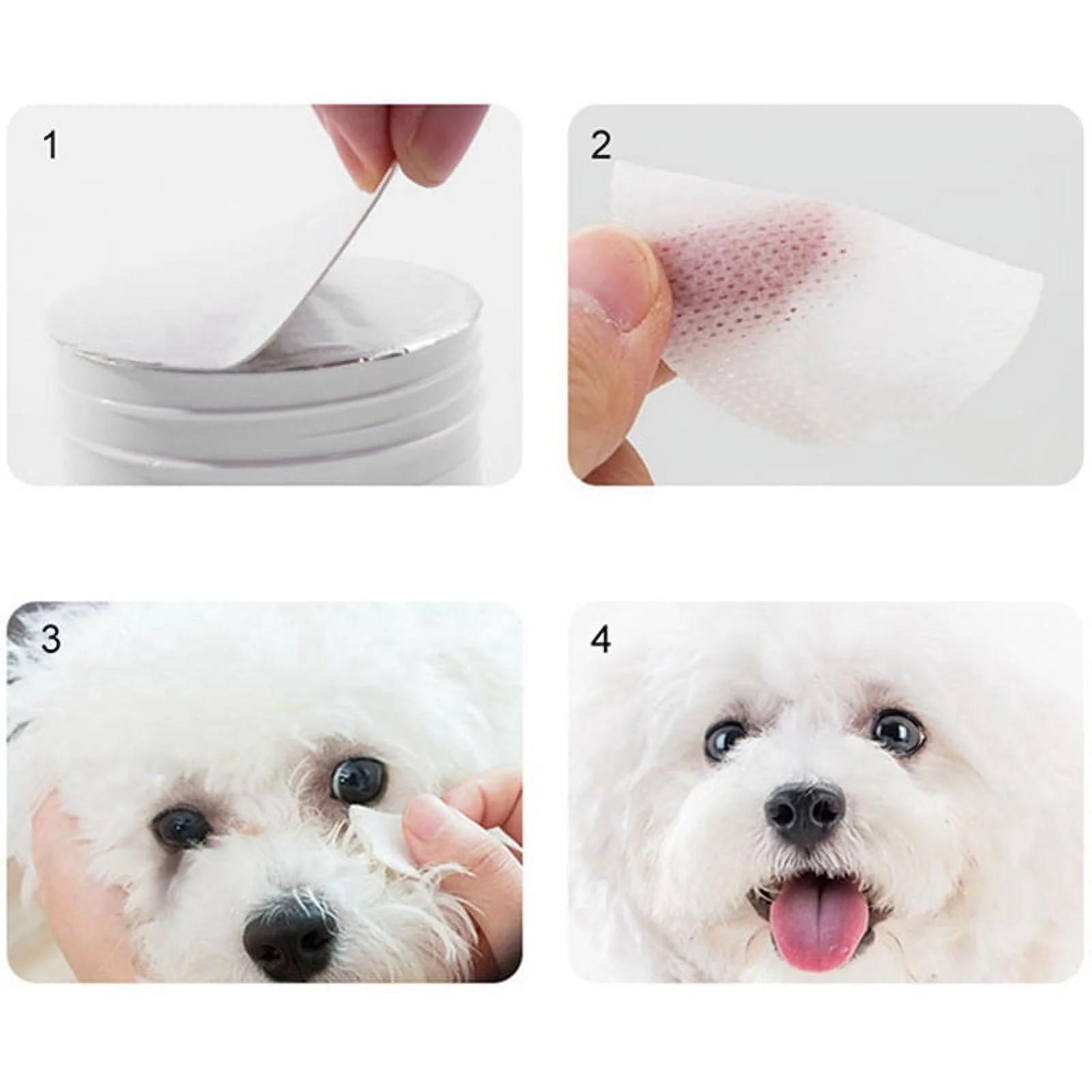 Специальные влажные салфетки для домашних животных 130 шт. Салфетки для очистки глаз — фото 3