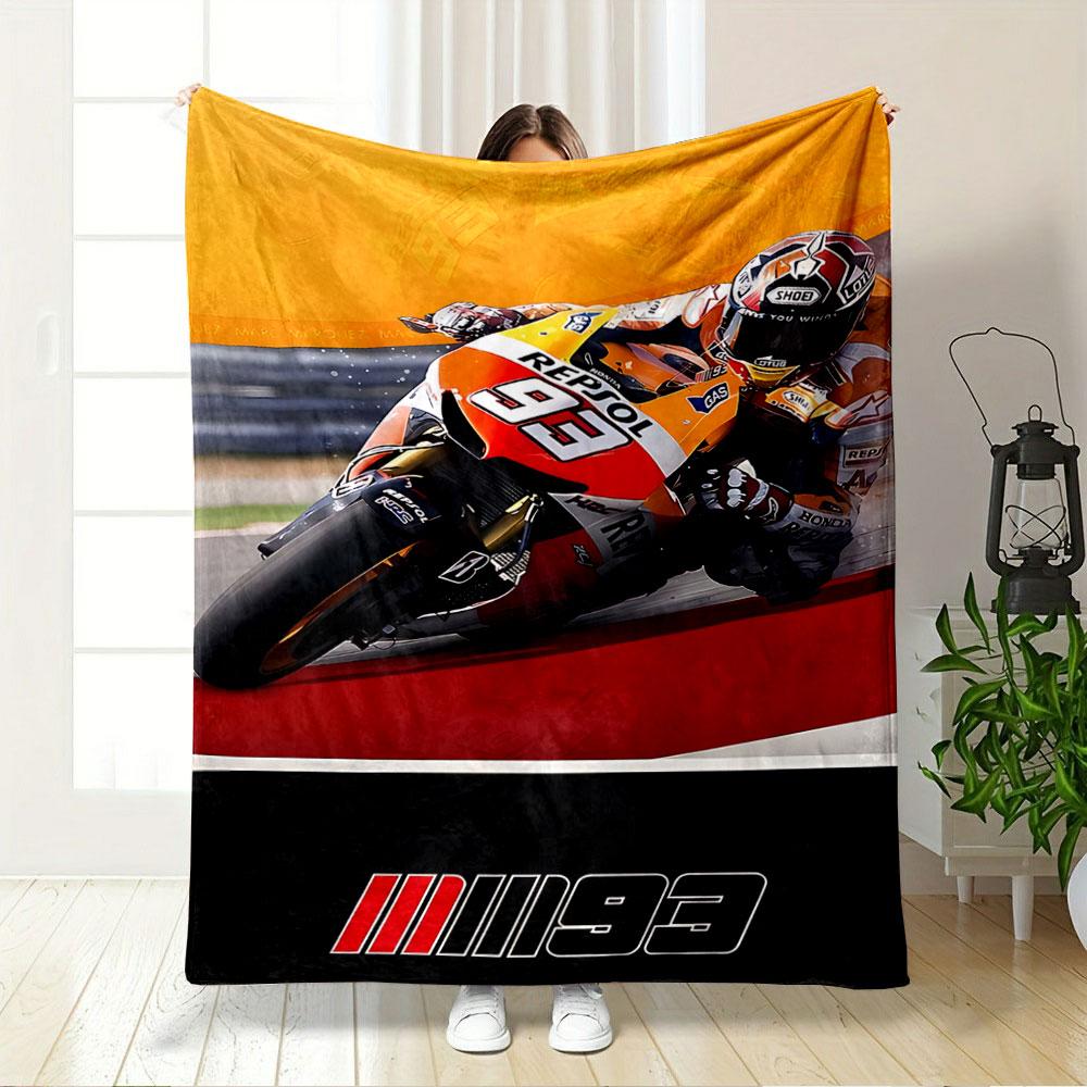 Motorcycle Racer Blanket for all seasons blanket lunch break throw gift