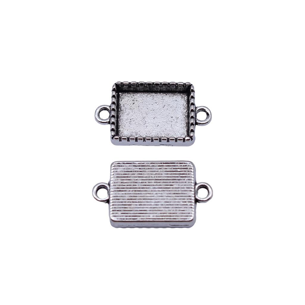 Vintage Metal Bezel Frames Resin Art Bezel Connectors For Photo Craft