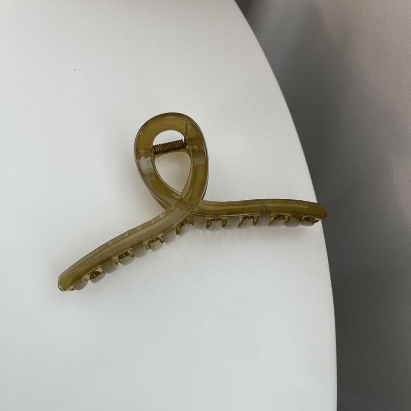 Große Damen-Haarklammer aus Kunststoff - Klemme für Dutt am Hinterkopf