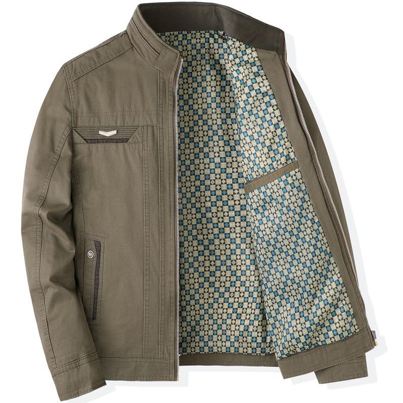 Dad's Mid-aged Stand-collar Jacket: New Spring & Autumn Style for Men