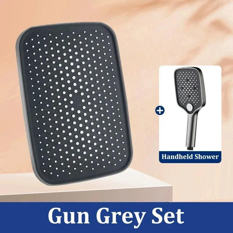 Pressurized Combination Set Shower Head Set Household Square Large Panel Universal Bathroom Large Water Shower