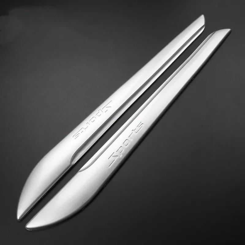 

2 Pcs Anti Scratch Anti-collision Strips Sticker Car Door Body Front Rear Bumpers Protector Corner Guard Decals Car Accessories серебряный