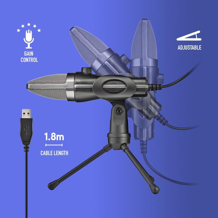 Microphone - NGS - MS120USB - USB 2.0 - Compatible PS4/PS5/PC - Cardioïde - 1,8 M