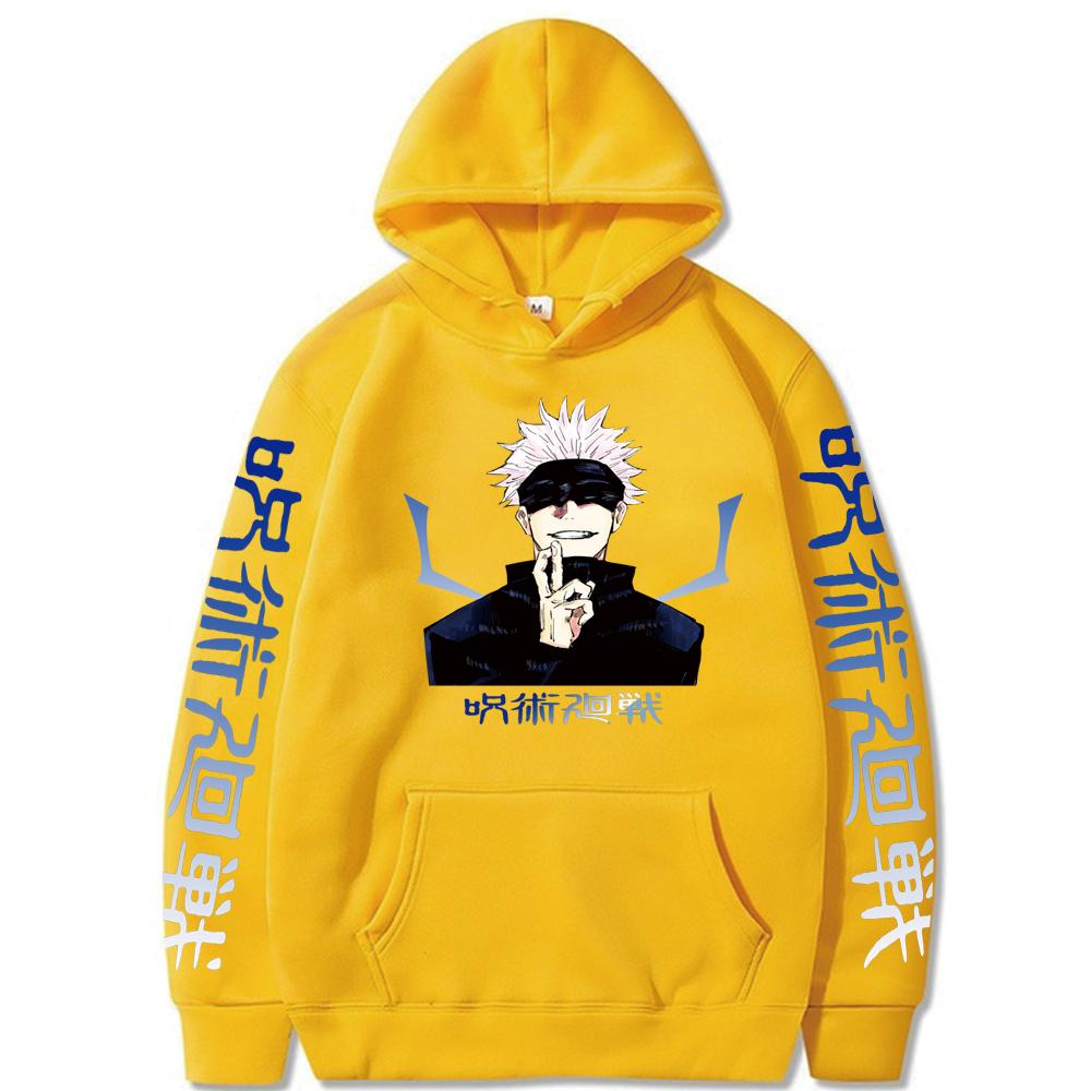 

Anime Jujutsu Kaisen Hoodie Printed Graphic Hoodies Vintage Oversized Hooded Sweatshirt Long Sleeves Cotton Men Women Clothes 3XL