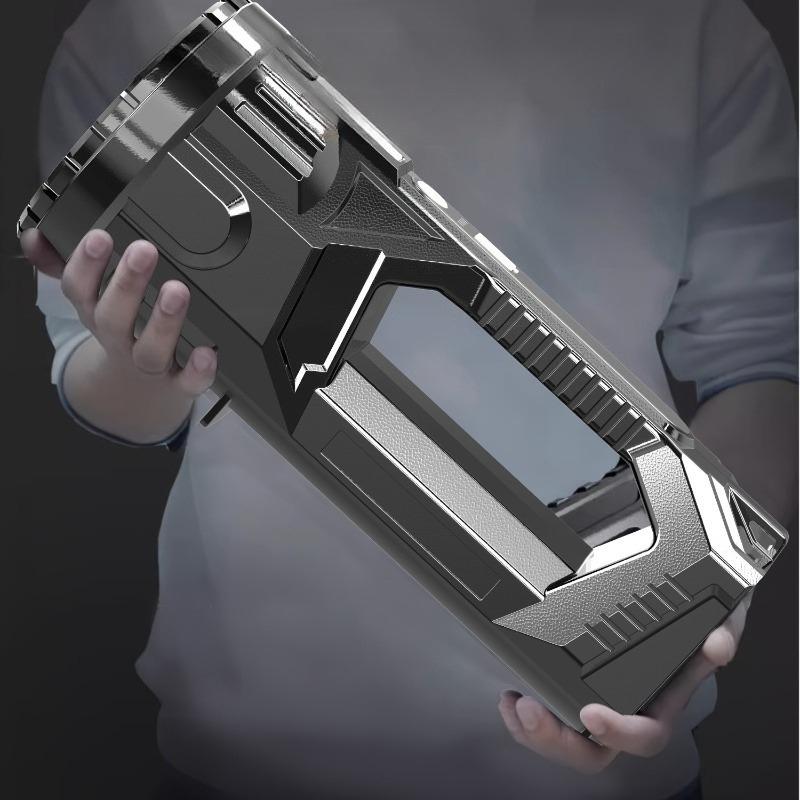 Long Distance Bright LED Flashlight, Portable Rechargeable Spotlight, Suitable for Camping, Hiking, Emergency Situations, Search and Rescue