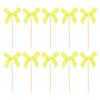 10pcs Creative Bowknot Cupcake Toppers For Birthday And Bridal Shower Romance Themed Party Cake Decorations
