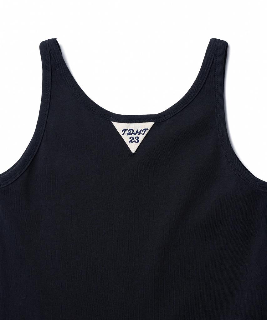 TTUDEMENT 50S Embroidered Sleeveless T-Shirt_Black