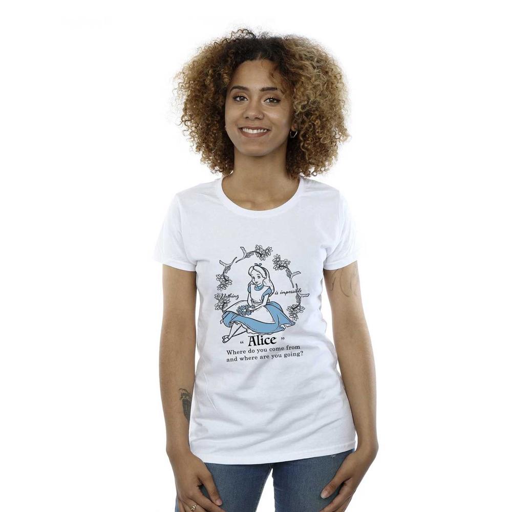 Alice In Wonderland Womens/Ladies Nothing Is Impossible Cotton T-Shirt
