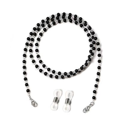 Female Pop Glasses Chain Black and White Pearl Mask Chain Anti-loss High-grade Sense Jewelry